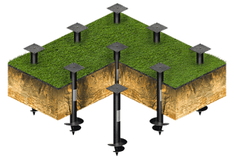 Свайно-винтовой фундамент